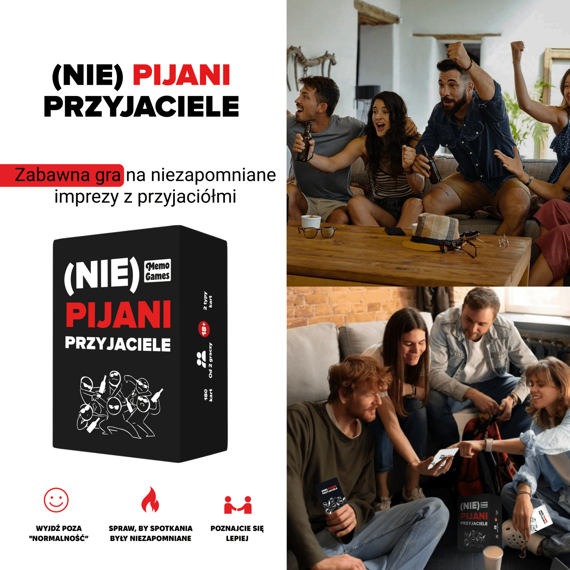 Gra (Nie) pijani przyjaciele - Memo Games PL