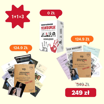 Zestaw NIErozwiązane sprawy - Memo Games PL